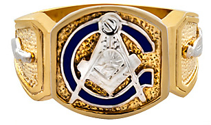 3rd Degree Blue Lodge Masonic Ring 10KT OR 14KT, Solid Back  #7